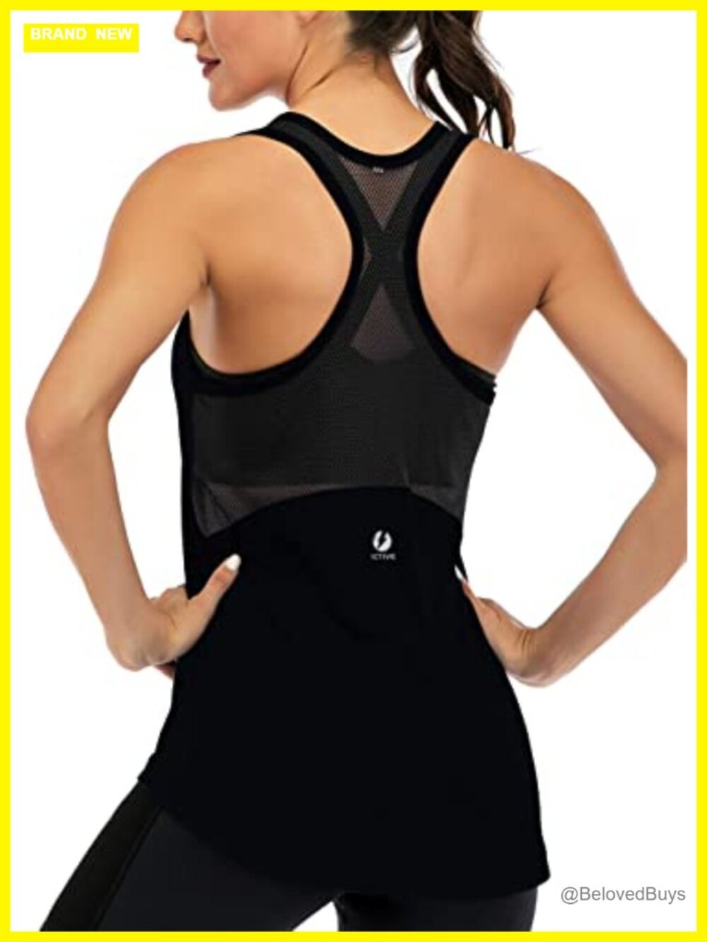 Workout Tank Top for Women Sleeveless Yoga Shirt Mesh Racerback Muscle Tank